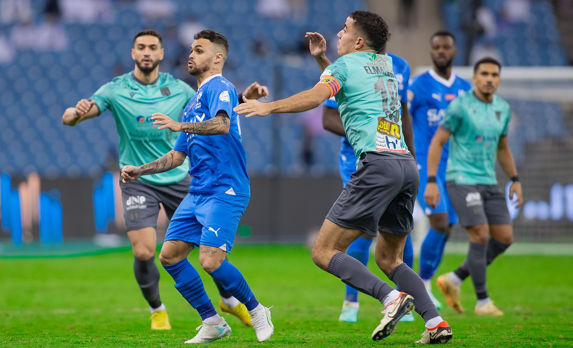 A scene from the Al Hilal v Al Taawoun match, November 2023.