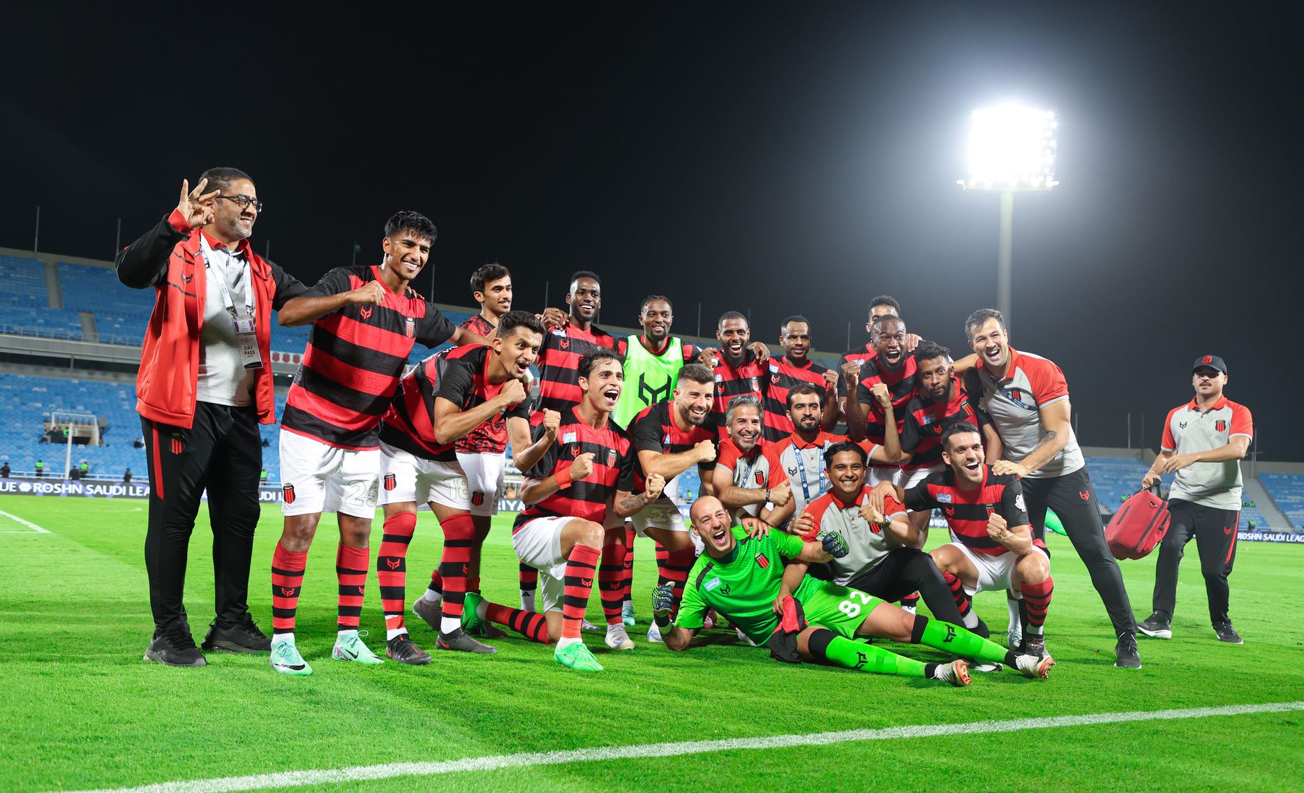 Al Riyadh celebrate win against Al Kholood