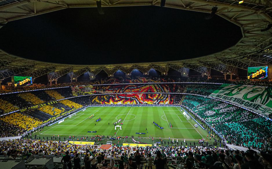 Check out this panoramic view of Alinma Stadium with Al Ittihad and Al Ahli tifos