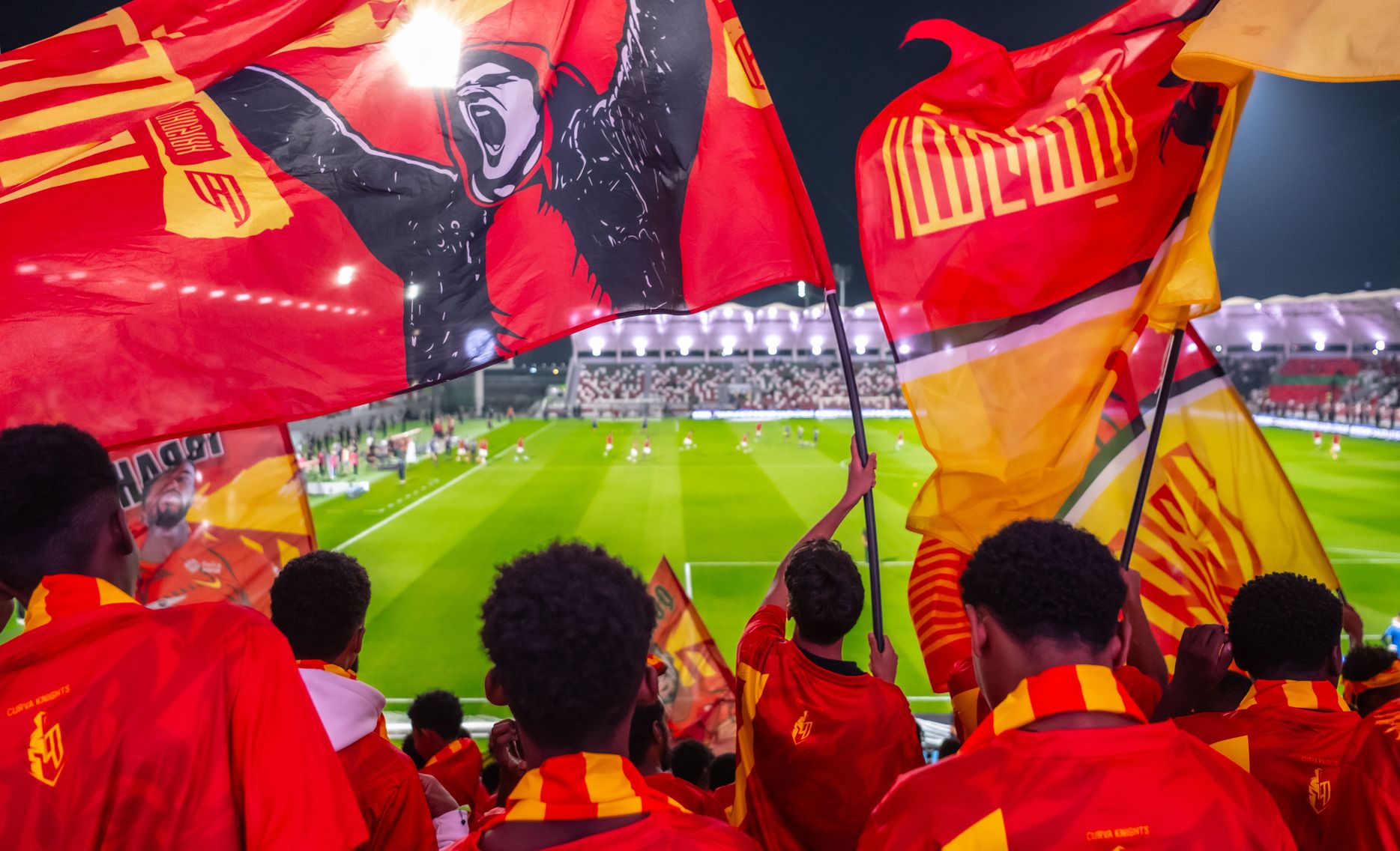 Qadsiah fans enjoy the Eastern Derby v Al Ettifaq