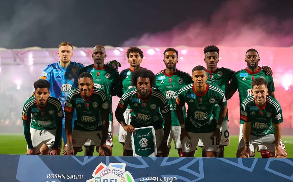 Mukhtar Ali (back row, centre) has been drafted straight into the Al Ettifaq line-up