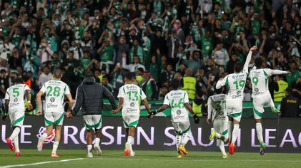 Al Ahli celebrate win at Damac