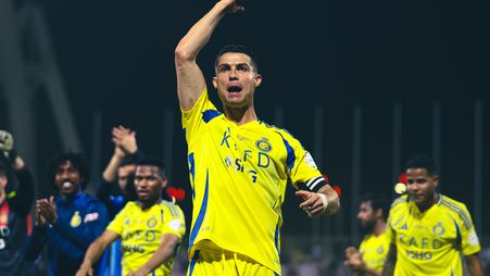 Cristiano Ronaldo celebrates Al Nassr win at Al Wehda