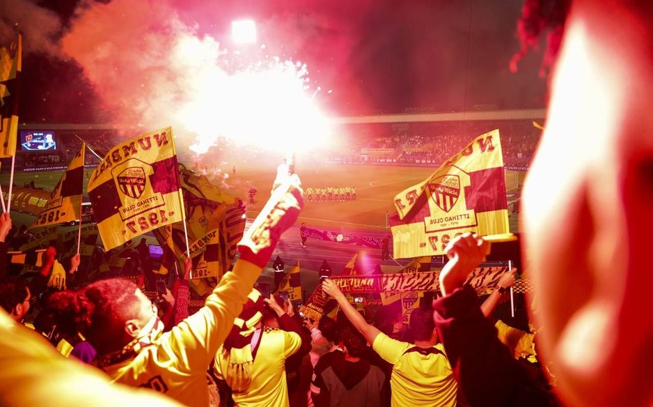 Al Ittihad fans were typically vocal in support of their side at Al Qadsiah