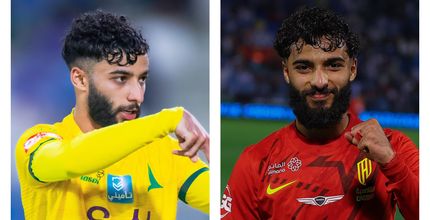 Abu Al Shamat twins, Al Khaleej's Saleh (L) and Al Qadsiah's Mohammed (R)