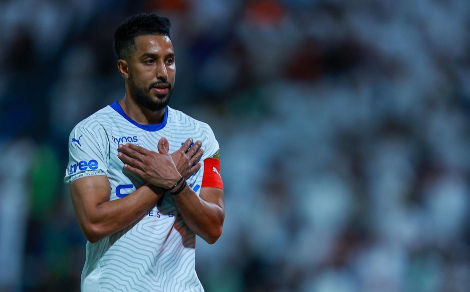 سالم الدوسري قائد الهلال يحتفل على طريقة ولي العهد