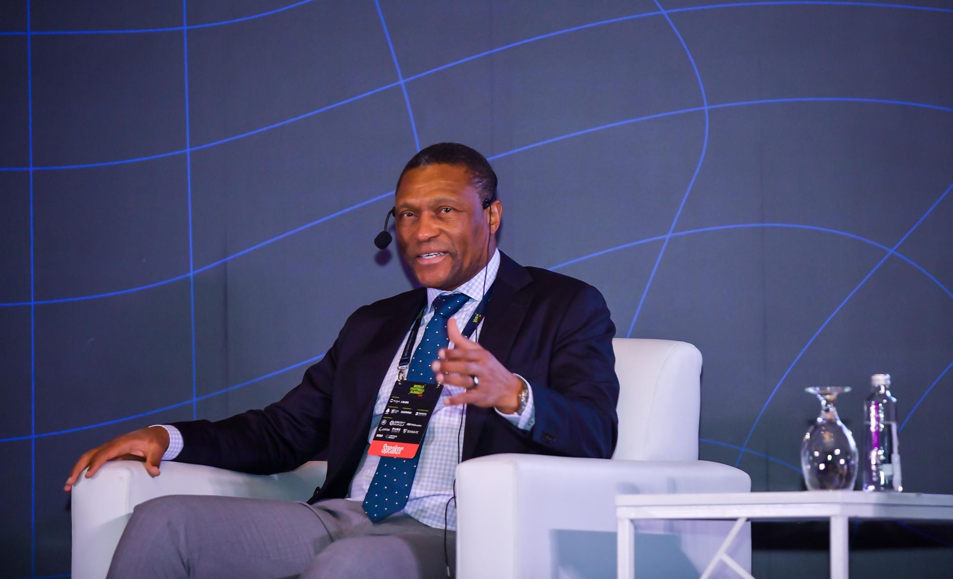 Michael Emenalo speaking at World Football Summit Asia 2023