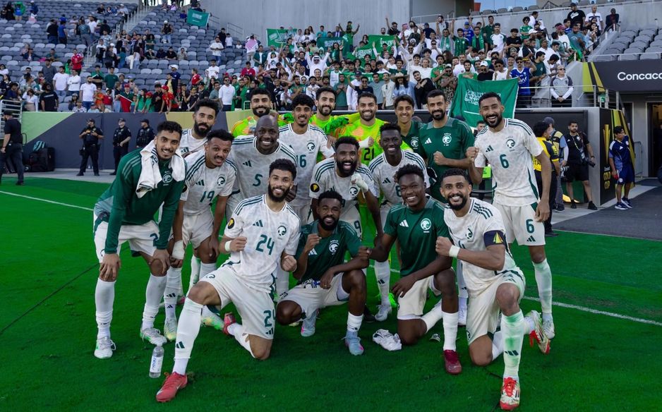 Saudi Arabia celebrate debut CONCACAF Gold Cup victory v Haiti