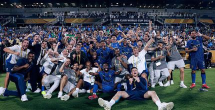 Al Hilal celebrate incredible win v Manchester City at FIFA Club World Cup