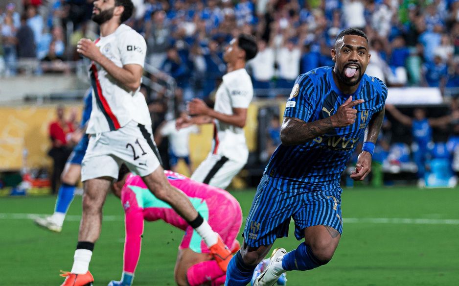 Malcom celebrates goal for Al Hilal v Manchester City at FIFA Club World Cup