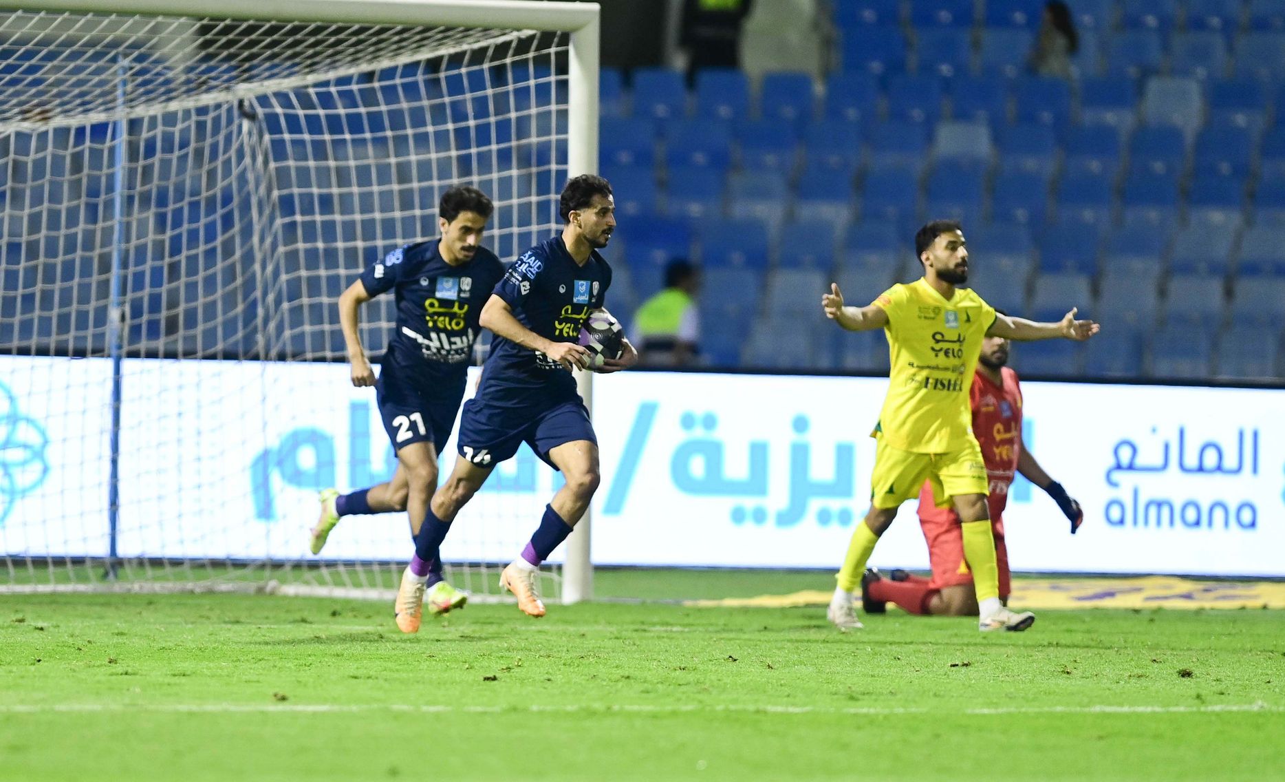 البديل صالح آل عباس سجل هدف التعادل في مباراة البقاء عند الدقيقة 95 وخلفه آل جحيف صاحب الهدف الحاسم بعد ذلك بـ 10 دقائق