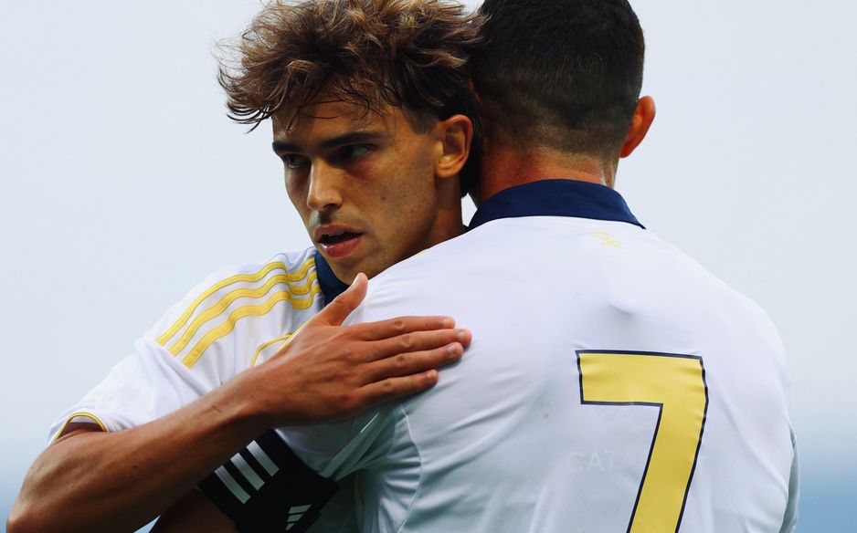 Joao Felix with new Al Nassr teammate Cristiano Ronaldo