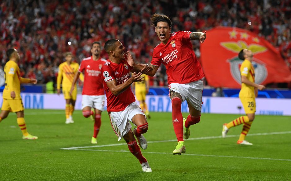 Here scoring v Barcelona, Darwin Nunez was almost unstoppable at Benfica