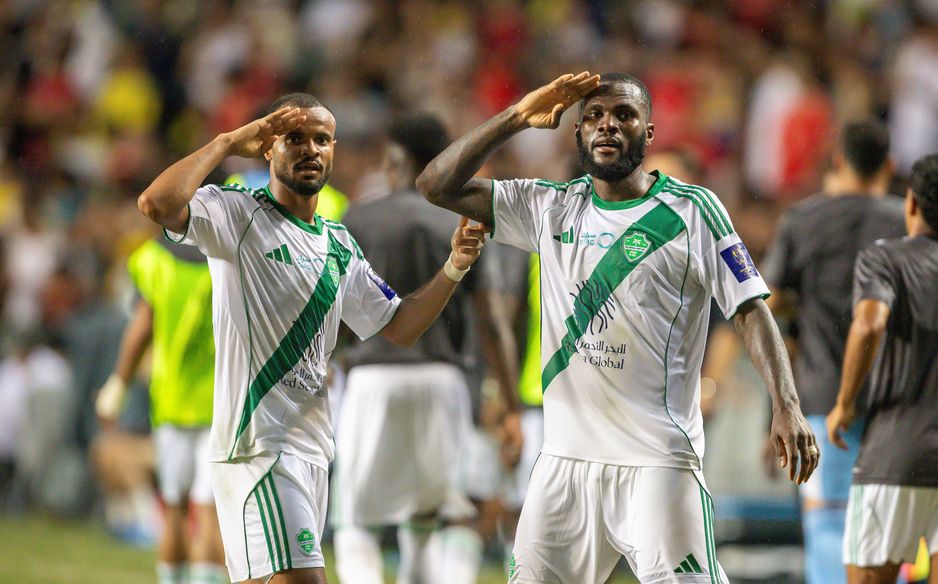 Al Ahli captain Franck Kessie (R) curled his side back into the Saudi Super Cup final