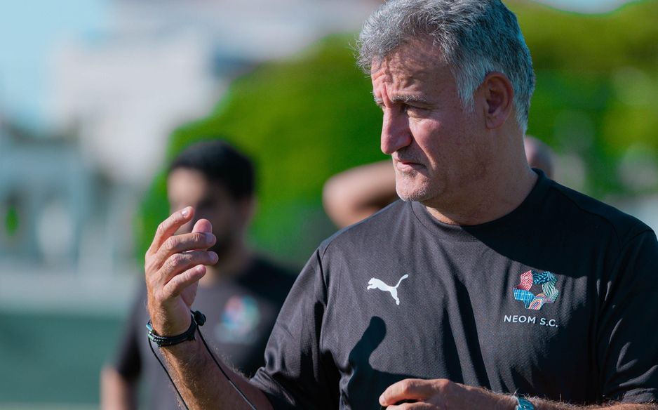 NEOM SC manager Christophe Galtier during pre-season