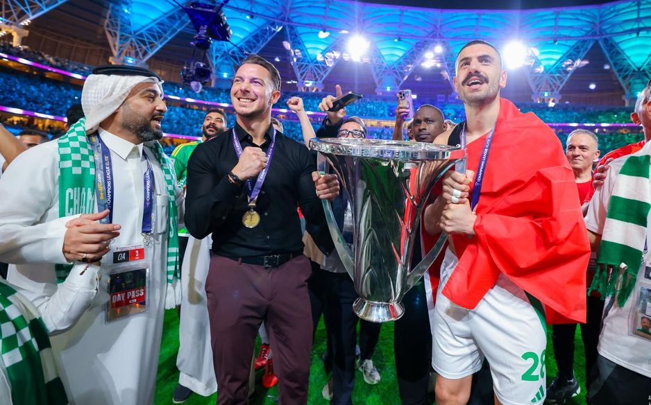 Matthias Jaissle (2nd from left) masterminded Al Ahli's march to Asian glory