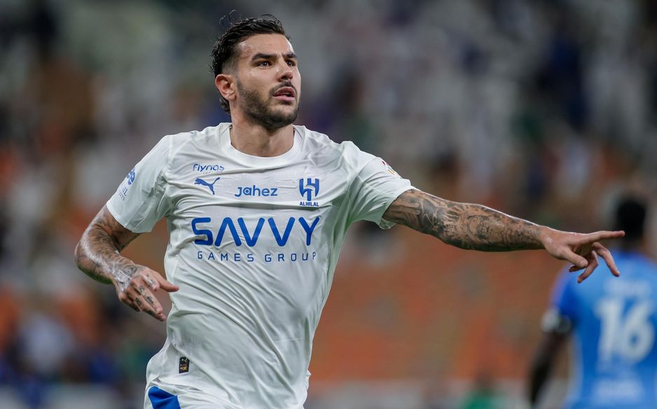 Theo Hernandez scores for Al Hilal at Al Ahli