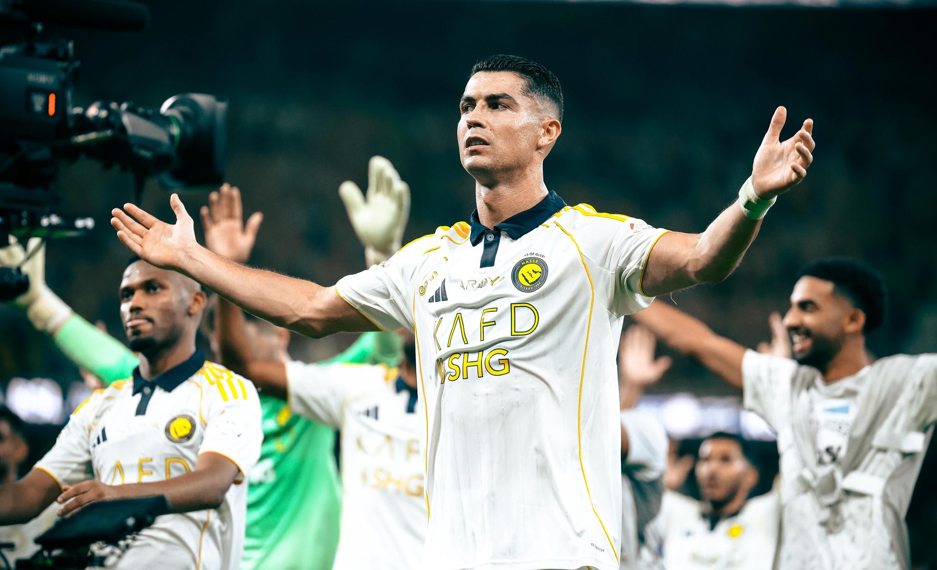 Cristiano Ronaldo leads Al Nassr's celebrations at title rivals Al Ittihad
