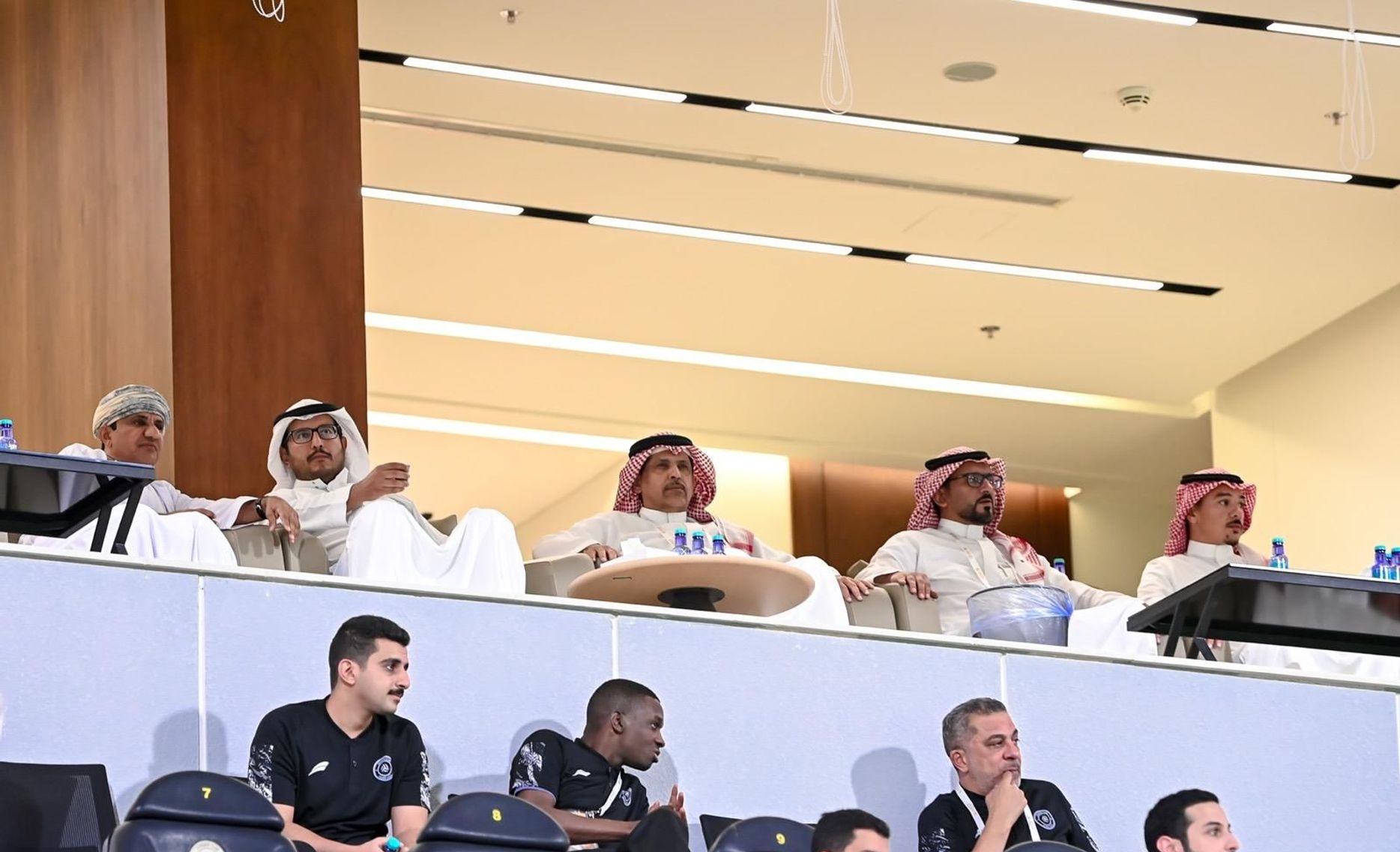Al Afaleq and Al Hamidi attend Al Shabab v Al Nahda match