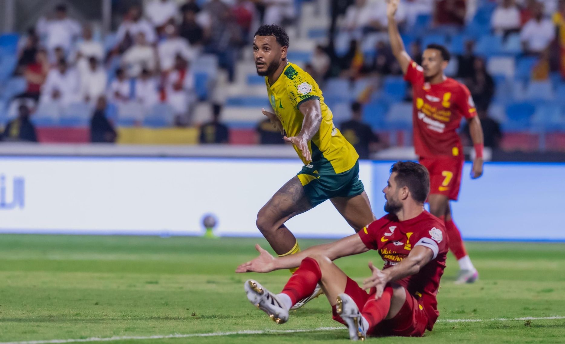 Joshua King scores for Al Khaleej at Al Qadsiah