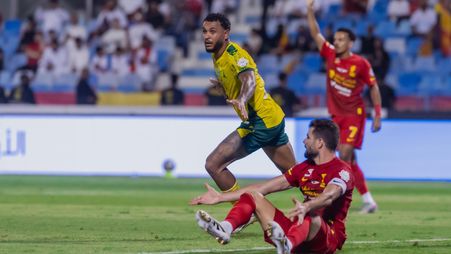 Joshua King scores for Al Khaleej at Al Qadsiah