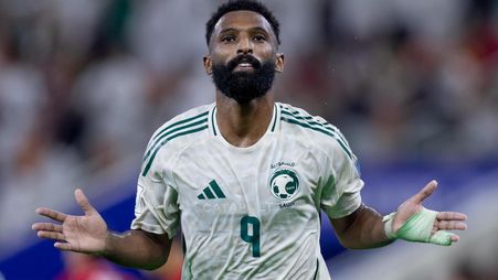 Feras Al Buraikan scores for Saudi Arabia v Indonesia in 2026 FIFA World Cup qualifier