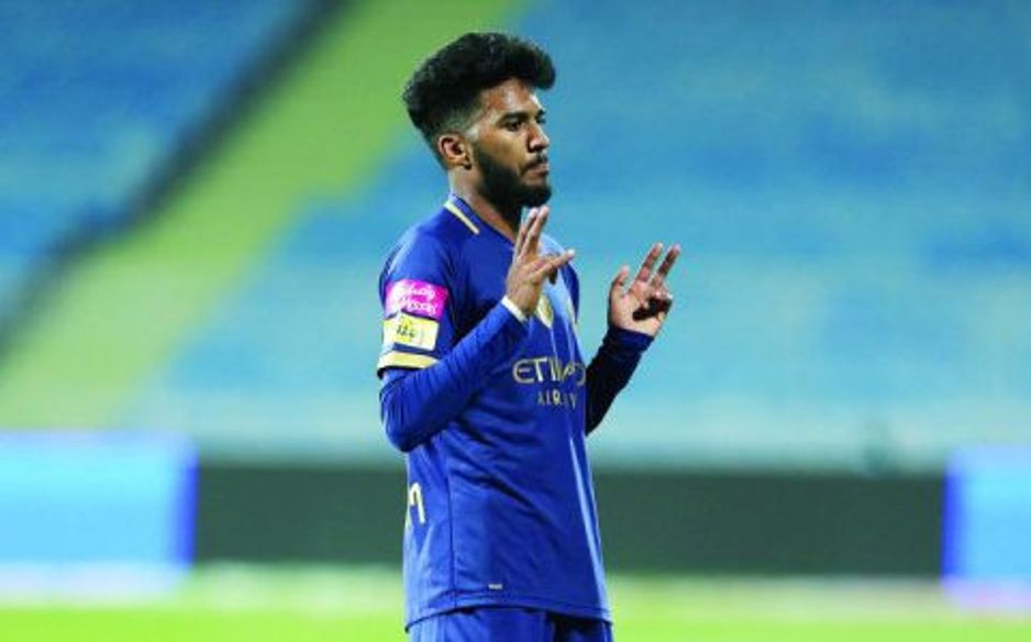 الغنام يحتفل بأول أهدافه في الدوري لمصلحة النصر من صناعة المغربي نور الدين امرابط