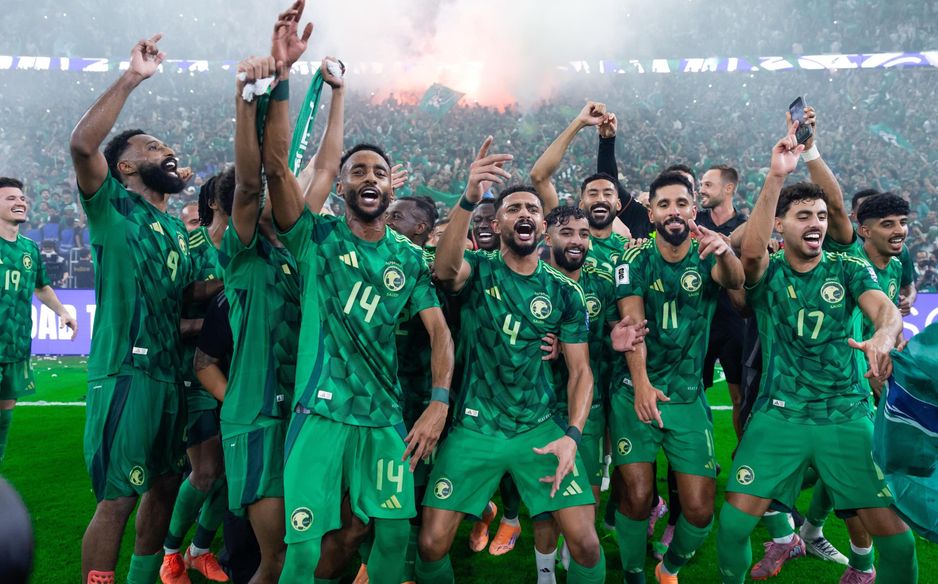 Saudi Arabia players dance in delight after booking berth at 2026 FIFA World Cup