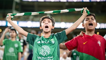 Al Ahli's passionate fans during an RSL match