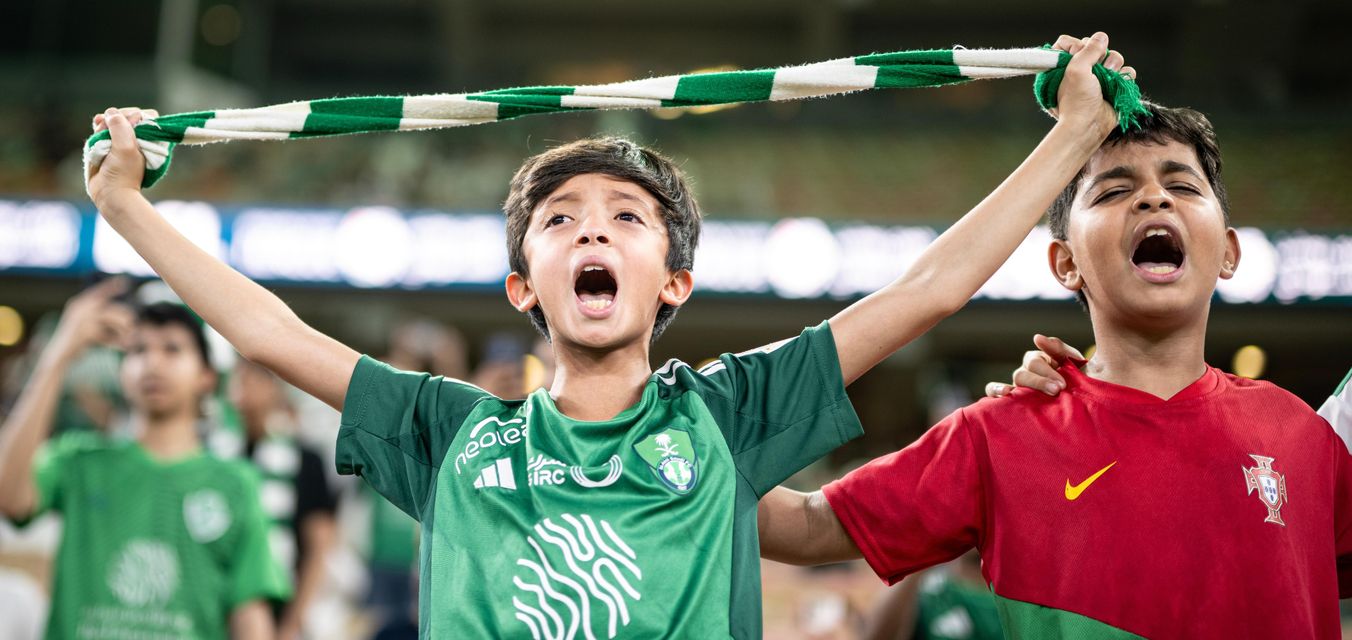 Al Ahli's passionate fans during an RSL match