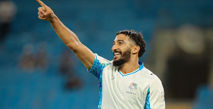 سعيد بن رحمة يحتفل بهدفيه الأولين في دوري روشن السعودي
