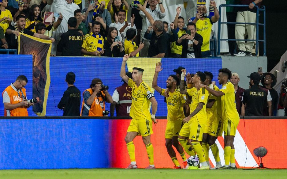Cristiano Ronaldo dances the Saudi Ardah after netting late winner for Al Nassr v Al Fayha