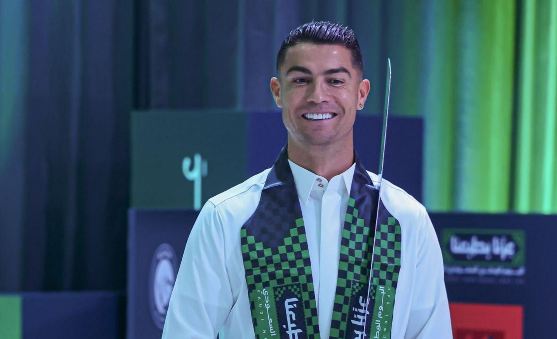 رونالدو أثناء احتفاله باليوم الوطني