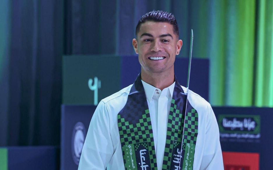 رونالدو أثناء احتفاله باليوم الوطني