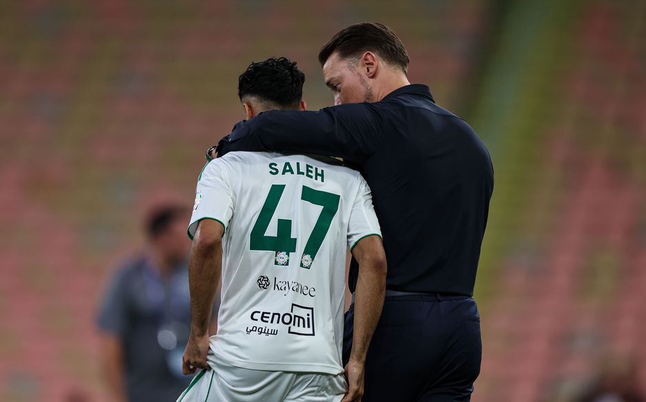 Al Ahli manager Matthias Jaissle clearly likes what Saleh Abu Al Shamat brings to his team