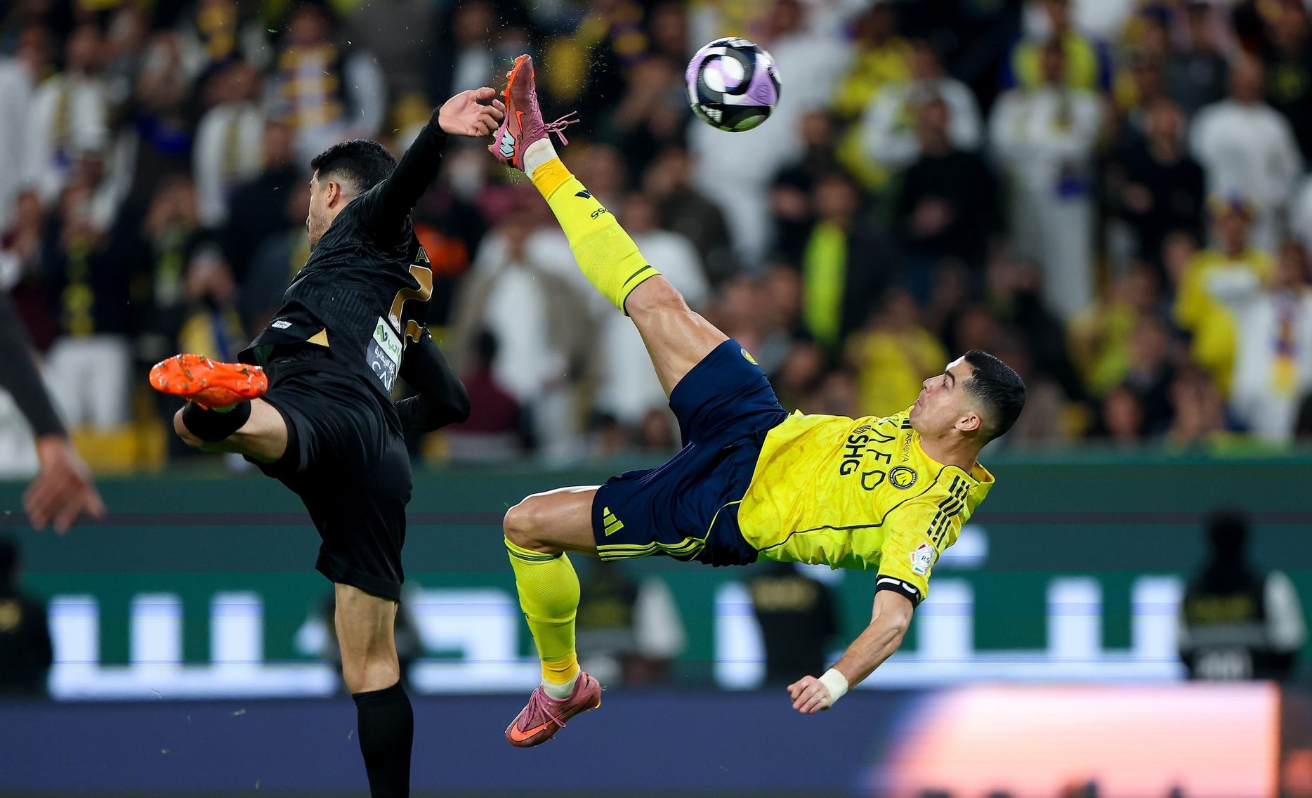 Al Nassr's Cristiano Ronaldo scores overhead kick v Al Khaleej