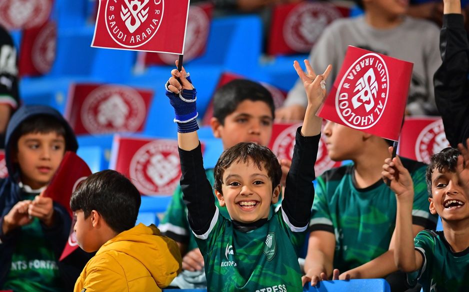 Al Kholood fans enjoying the RSL's first-ever Ar Rass derby v Al Hazem
