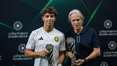 Al Nassr double act: Joao Felix and Jorge Jesus with their September monthly awards