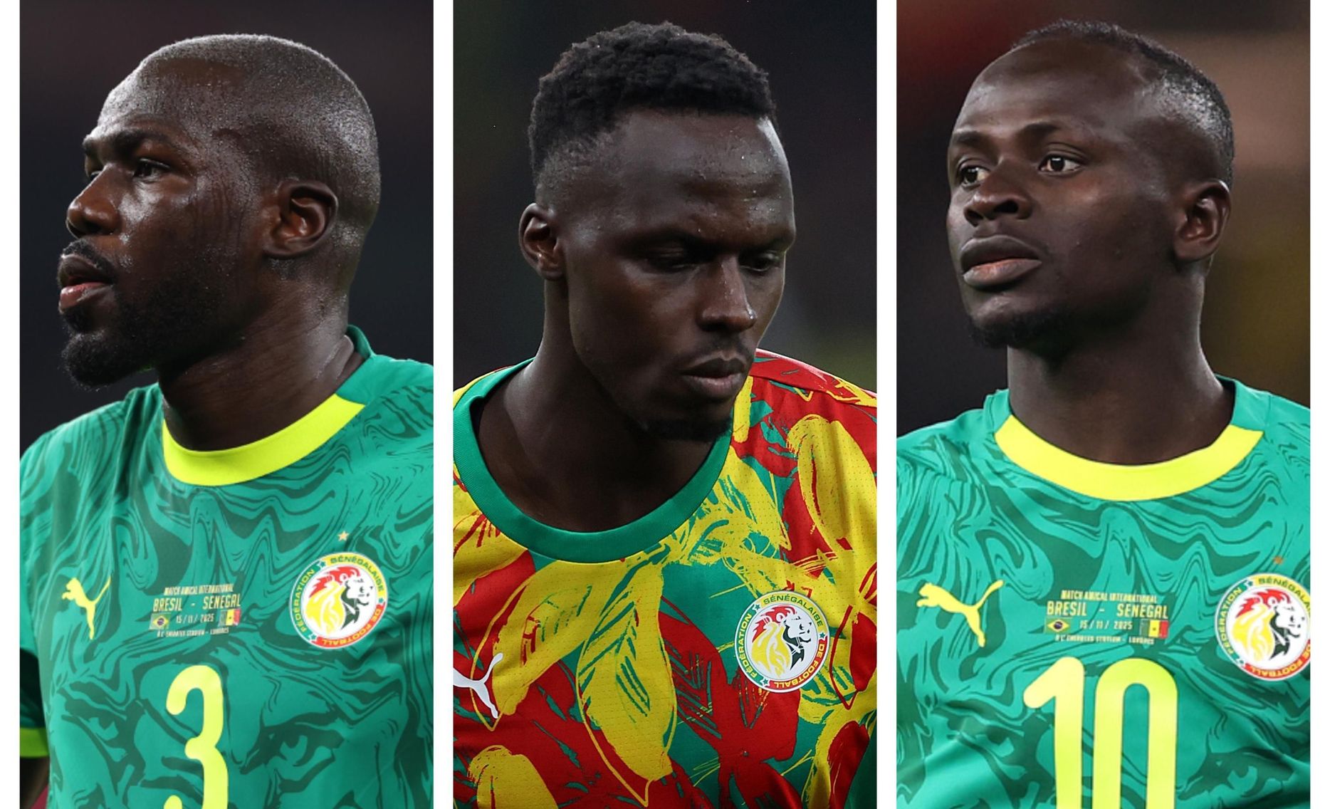 غلاف اللاعبين كاليدو كوليبالي، وإدوارد ميندي، وساديو ماني، نجوم دوري روشن السعودي في منتخب السنغال