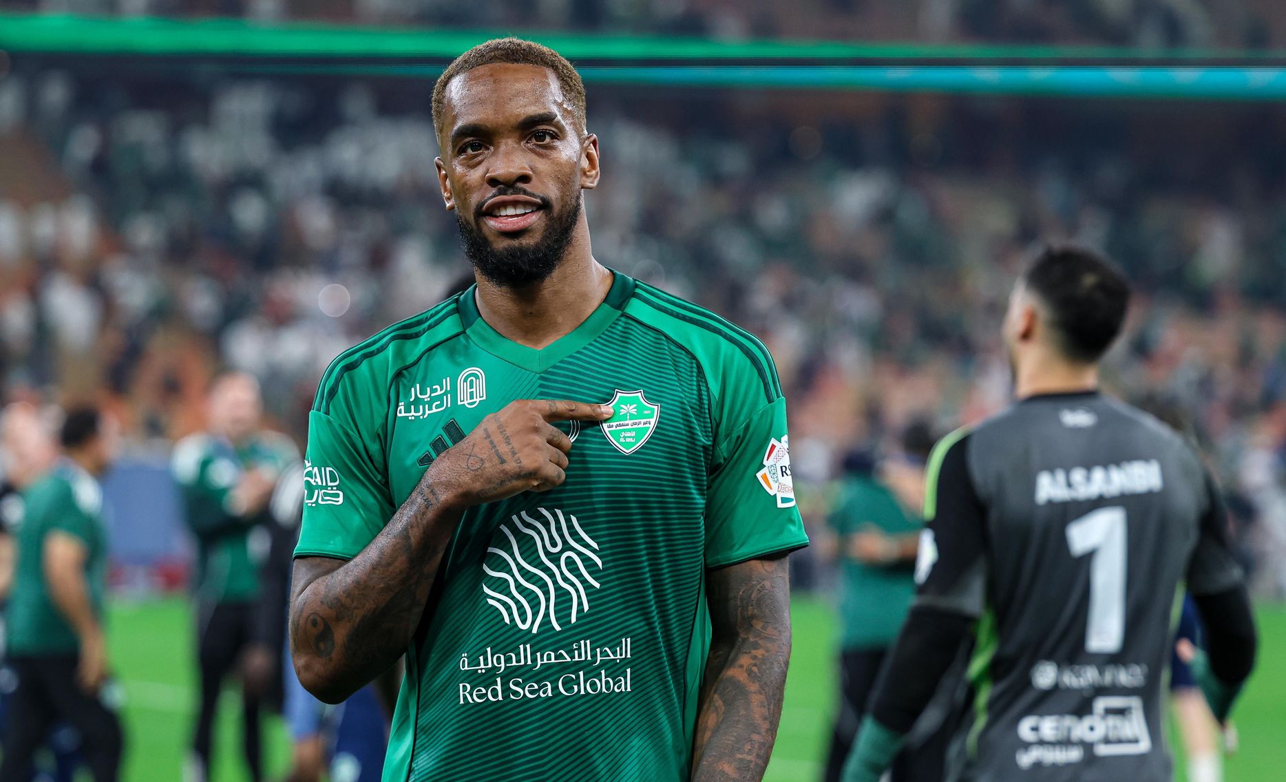 Ivan Toney celebrates Al Ahli's win v Al Nassr
