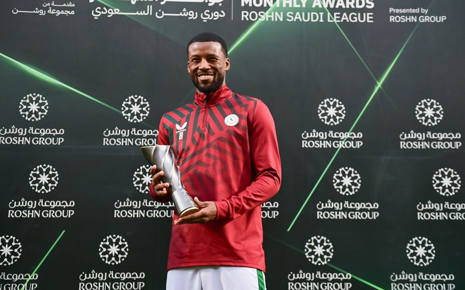 Al Ettifaq captain Georginio Wijnaldum was voted the RSL's Player of the Month for December