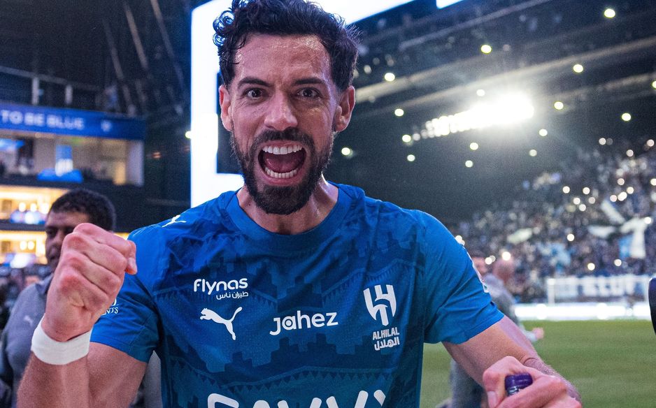 New Al Hilal signing Pablo Mari celebrates win v Al Nassr in Capital Derby