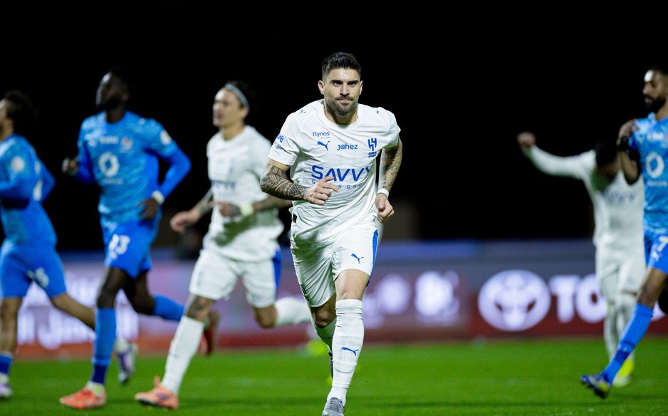 Ruben Neves races away after scoring winner for Al Hilal at NEOM Sports Club