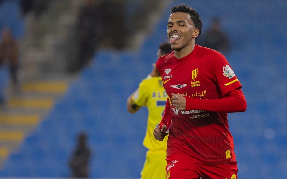 Reigning RSL Young Player of Year Musab Al Juwayr scores for Al Qadsiah at Al Hazem