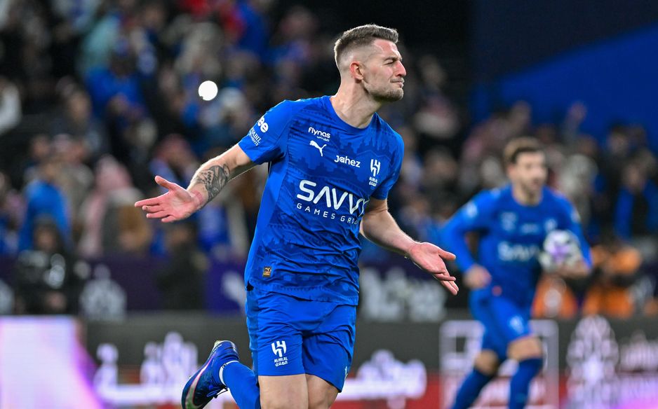 Sergej Milinkovic-Savic celebrates overhead-kick for Al Hilal v Al Fayha