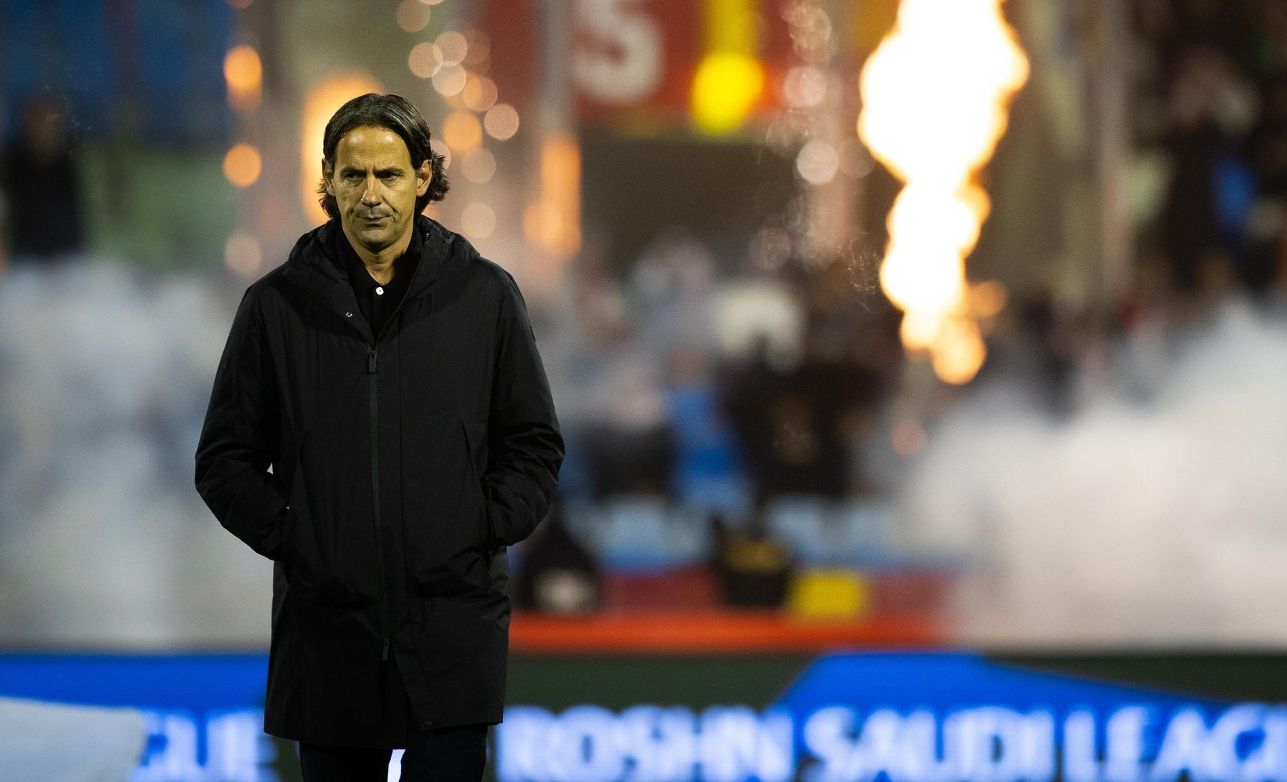 Al Hilal manager Simone Inzaghi against Al Qadsiah