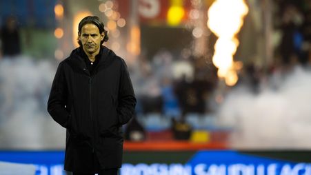 Al Hilal manager Simone Inzaghi against Al Qadsiah