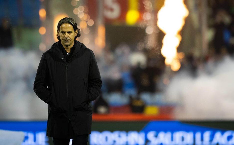 Al Hilal manager Simone Inzaghi against Al Qadsiah