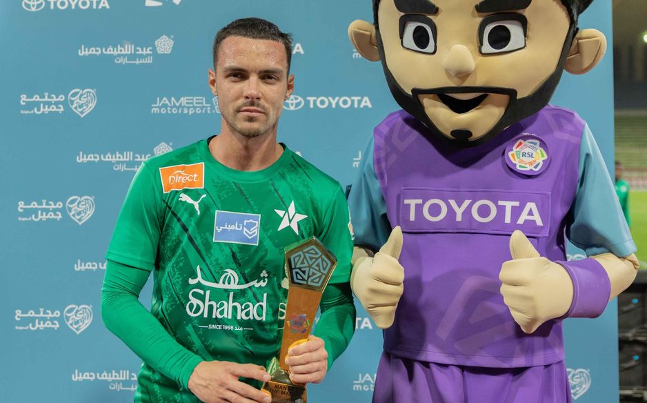 David Tijanic's goal secured Al Najmah's point against Al Riyadh - and him the Man of the Match award 
