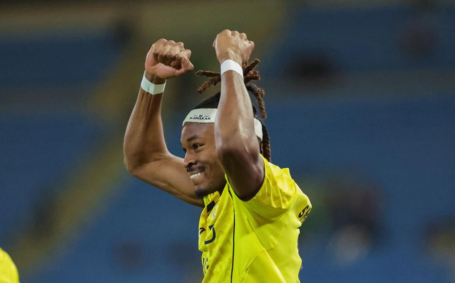 Mohamed Simakan scored Al Nassr's second in the win at Al Kholood